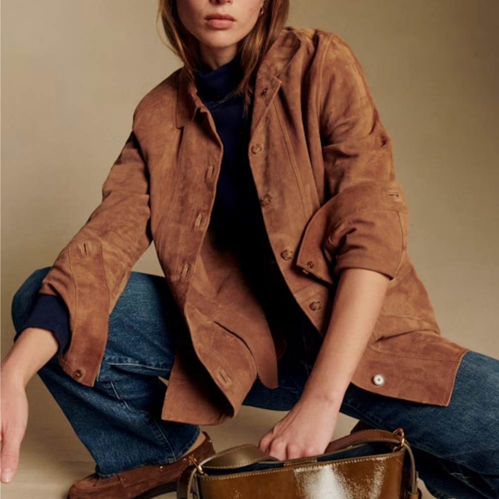 Sezane Will Jacket Suede